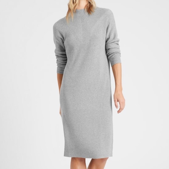 Banana Republic Textured Grey Sweater Dress - Picture 1 of 2